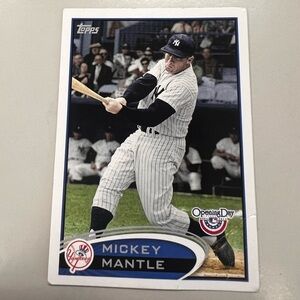 2012 Topps Opening Day Mickey Mantle #7 New York Yankees Baseball Card